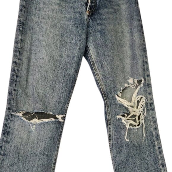 Distressed Agolde Blue Jeans - Picture 7 of 12